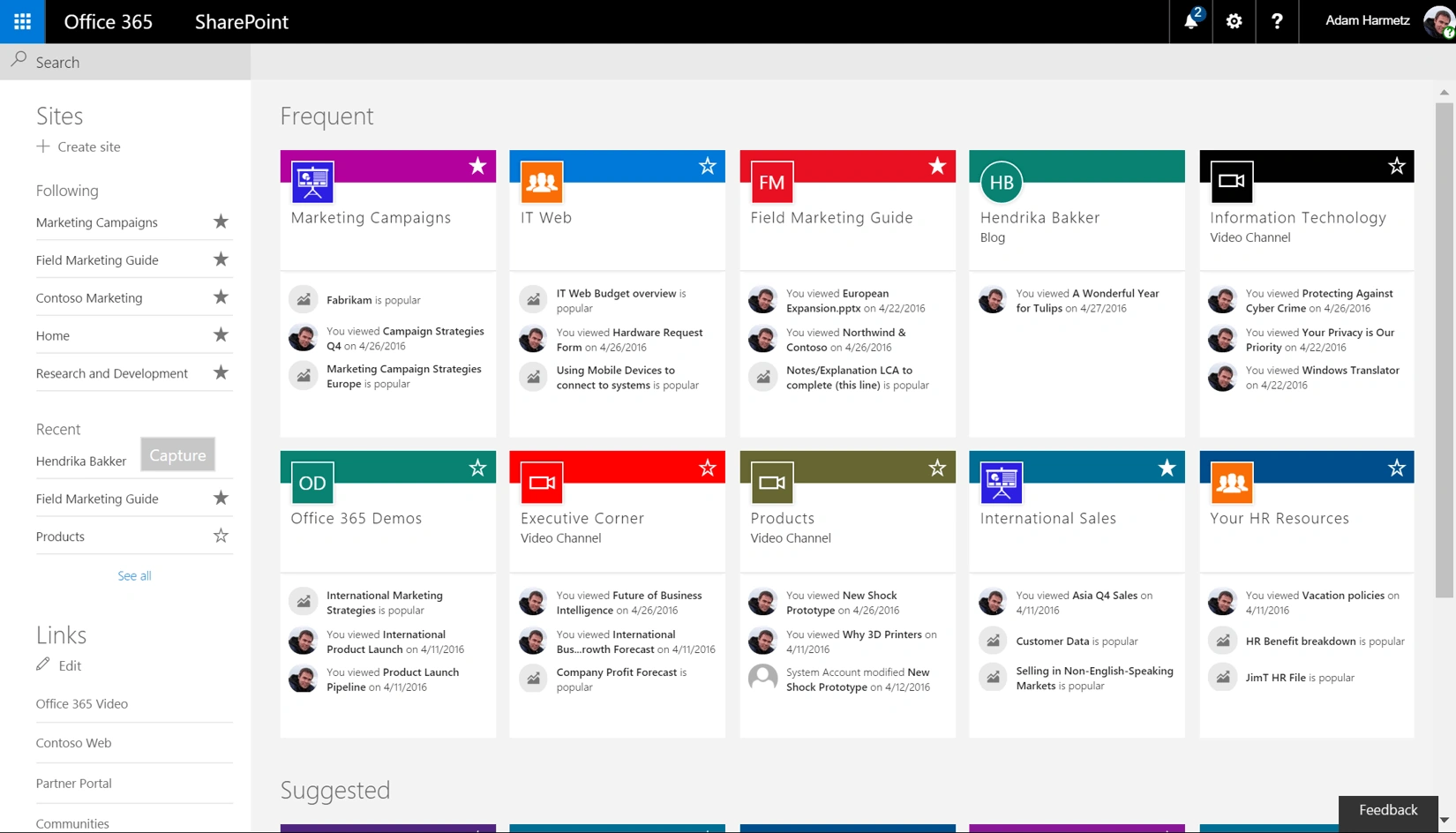 Microsoft Sharepoint voorbeeld