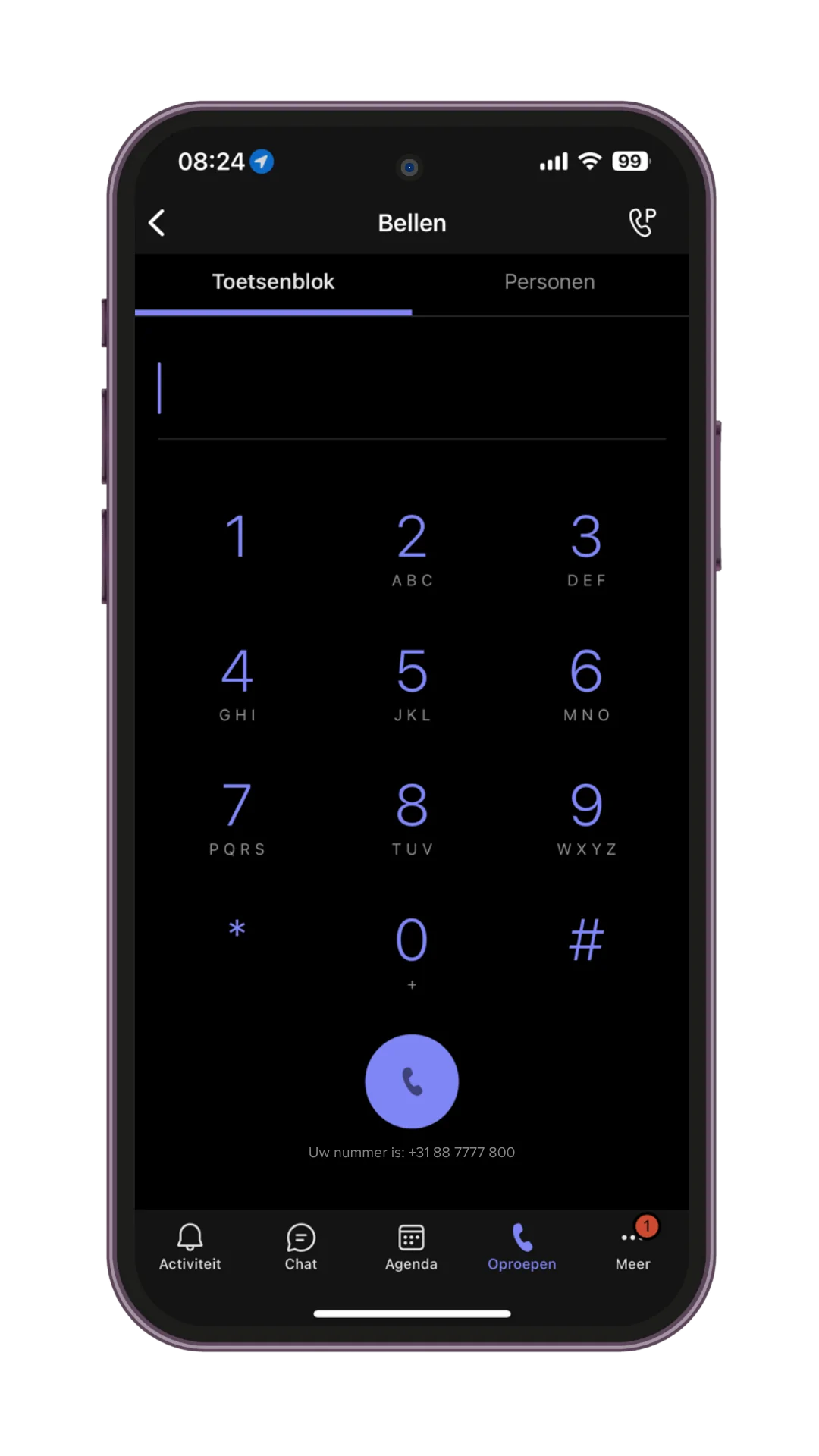 Telefoon Bellen met Microsoft Teams bellen